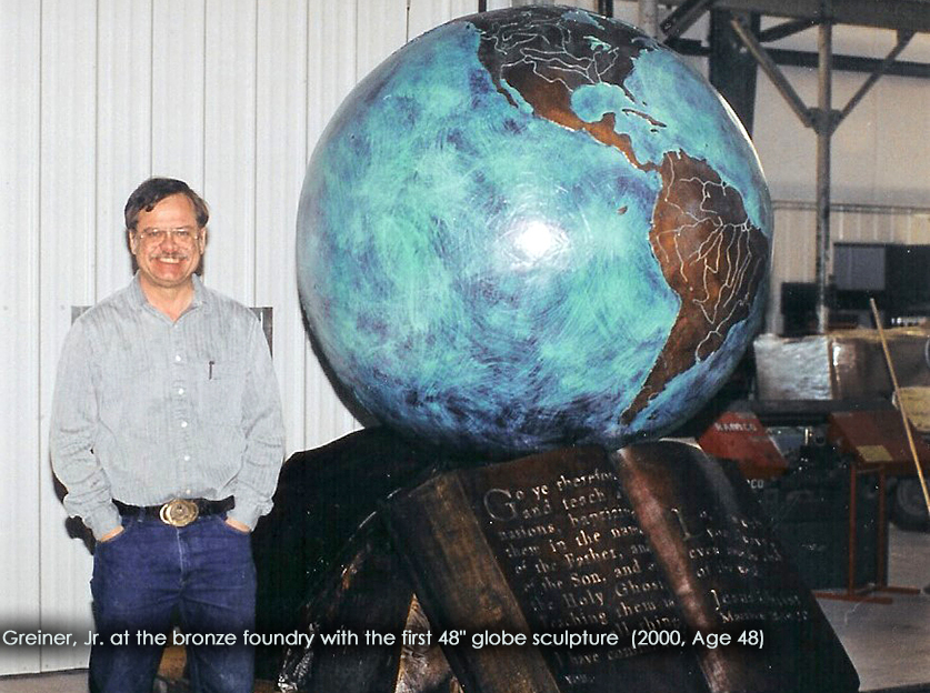 Max Griner with Bronze Globe