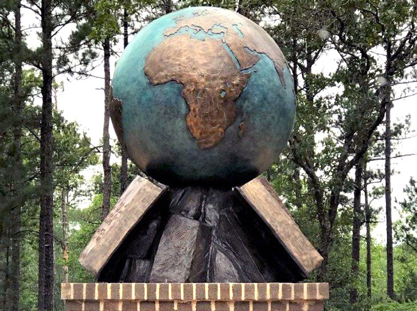 Max Greiner with Bronze Globe